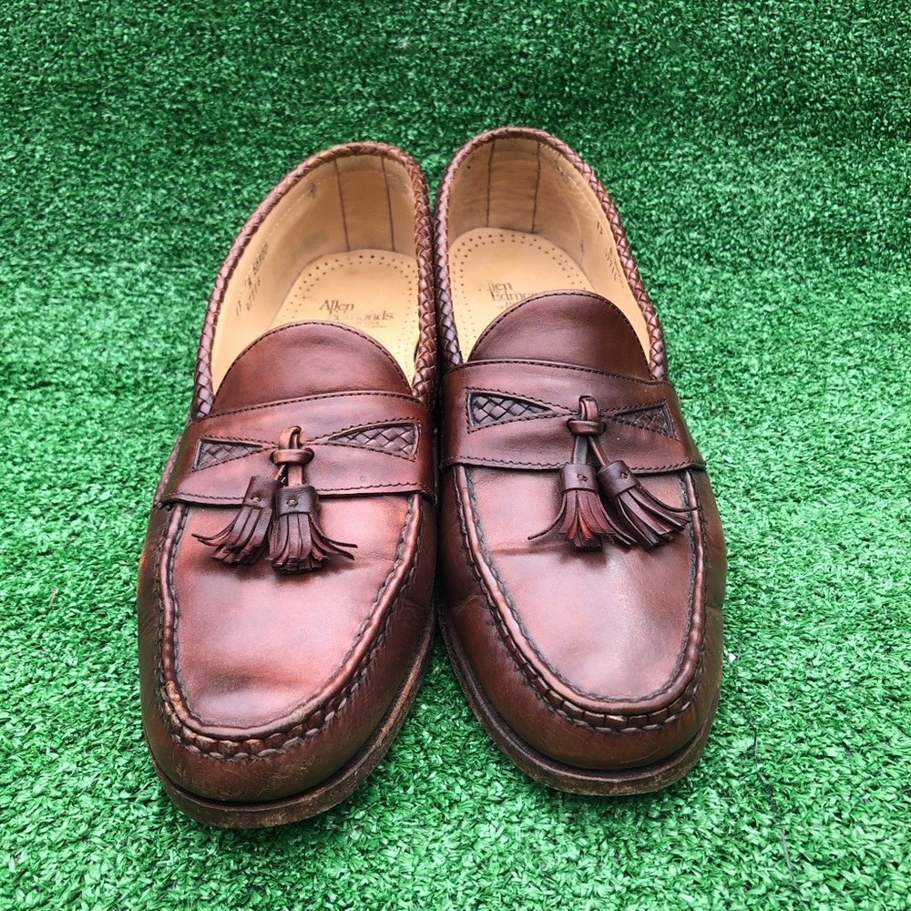 Allen Edmonds Men Size 13A Shoes Red Leather Loafers